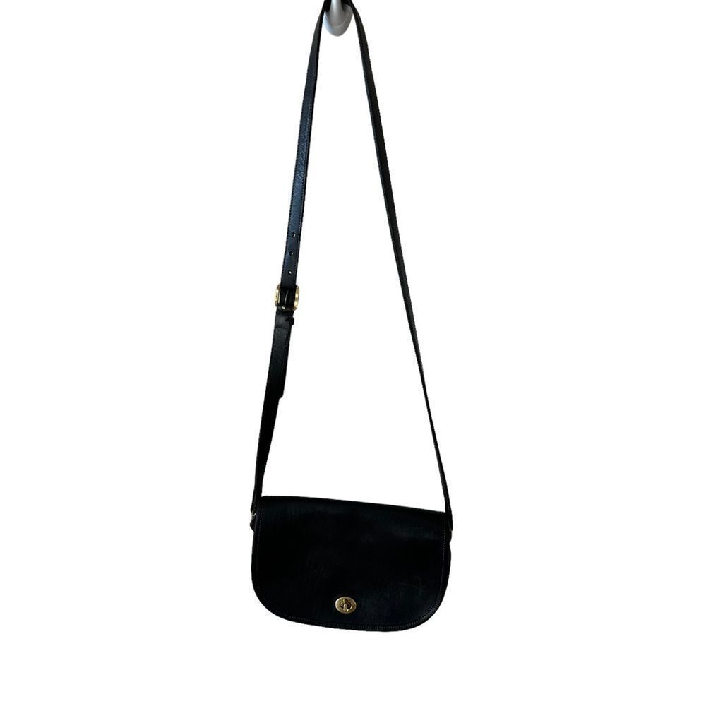 Laura USA Vintage Black Bag Genuine Leather with strap